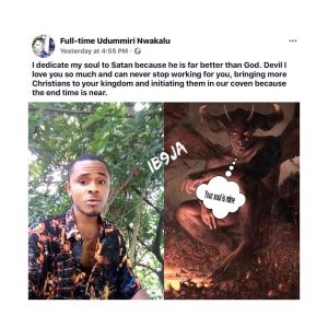 I’m dedicating my soul to Satan because he is better than God - Nigerian man