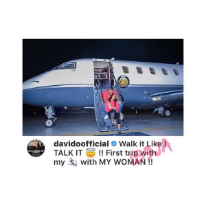 Chioma tags along as Davido takes his first trip in his rumored jet