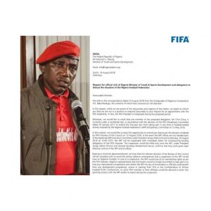 NFF Crisis: FIFA rejects Dalung’s visit