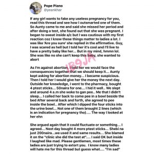 Nigerian man reveals how his ex tried extorting him with a fake pregnancy