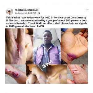 Rivers State Bye-election: INEC officer savagely attacked