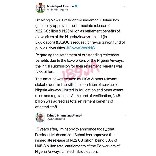 After 15 Years, Buhari Releases N22bn To Nigeria Airways Retirees