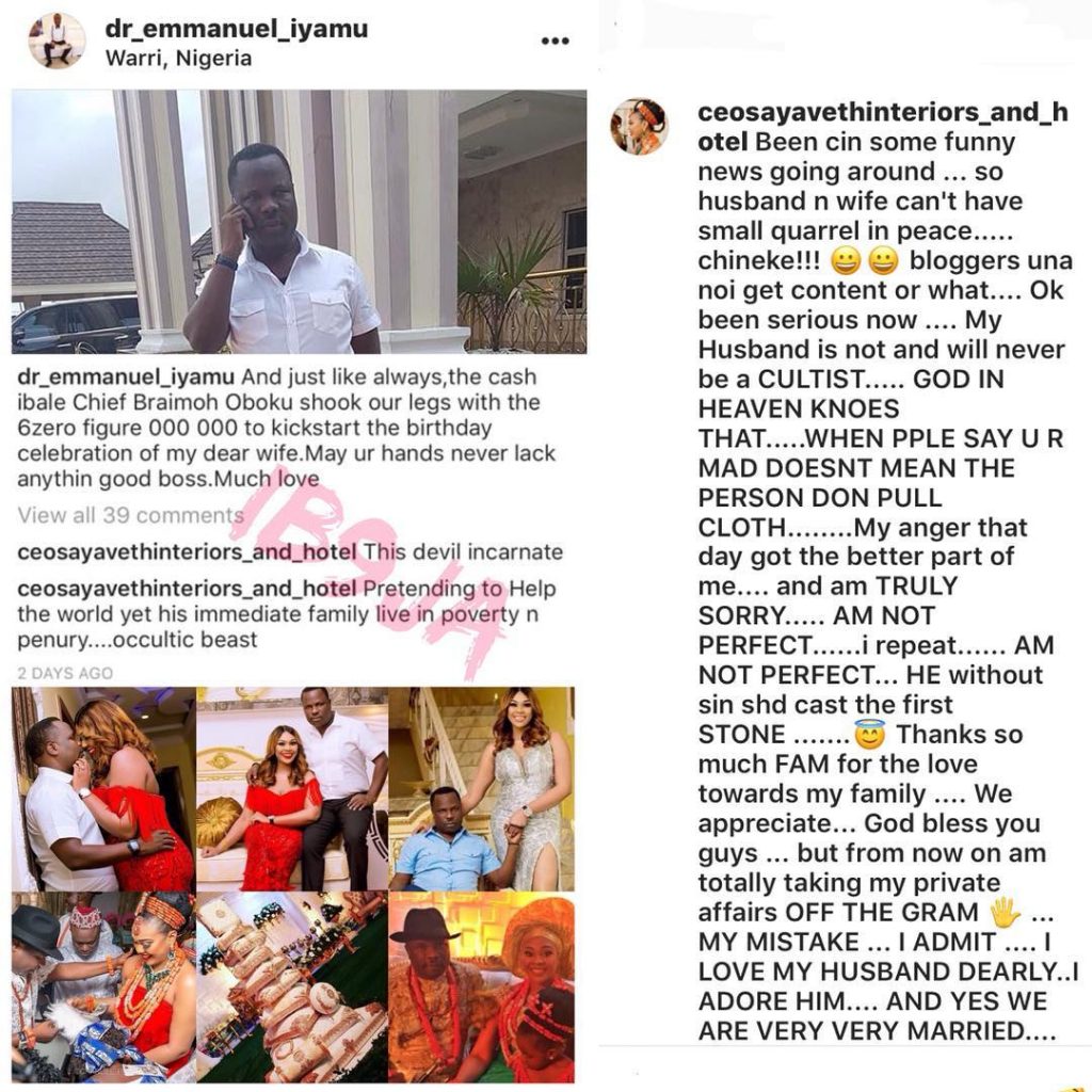 Days after damaging her husband’s reputation online, lady apologizes