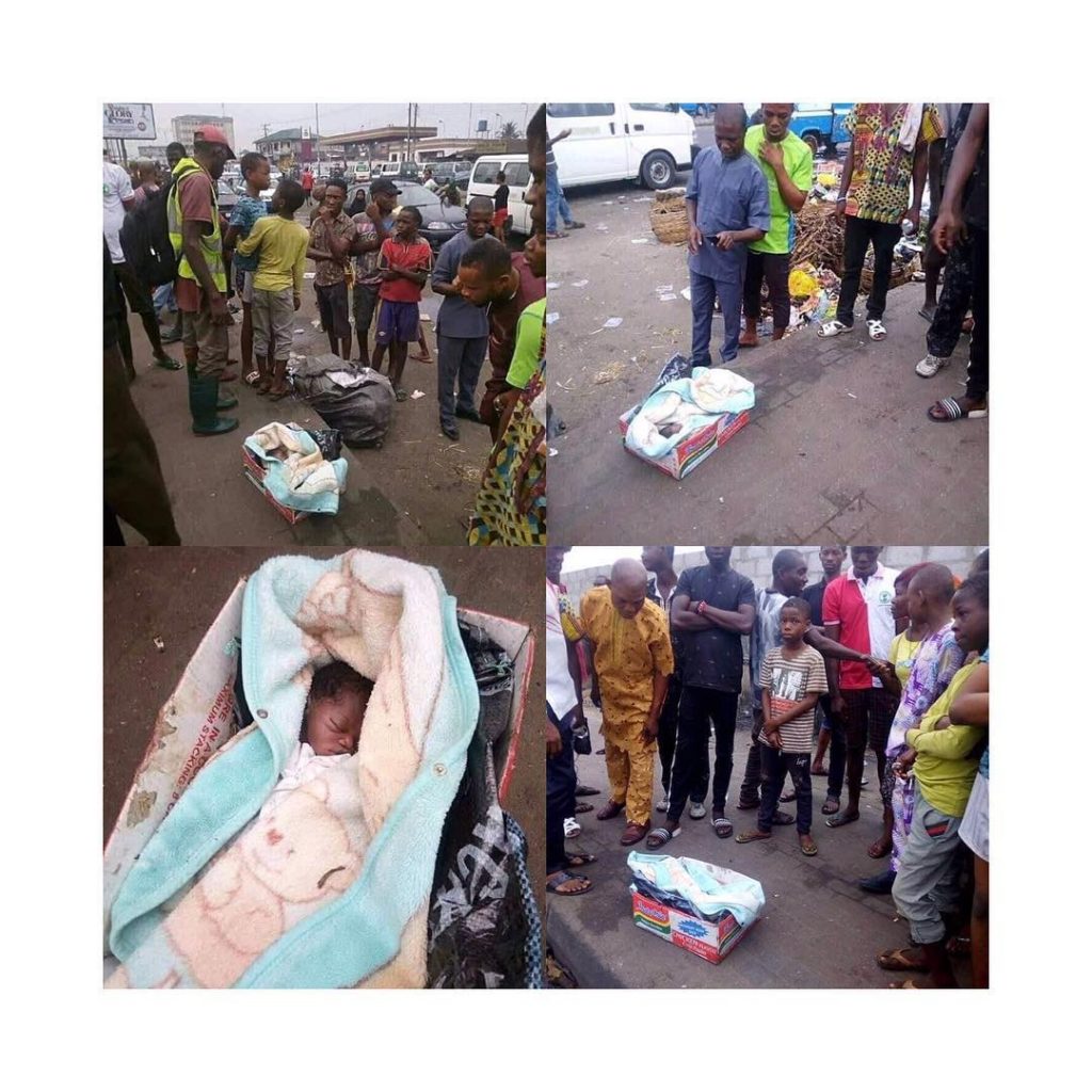 Just In: Abandoned day-old baby found at Mile 3 bus-stop, PH, Rivers State. Mom’s whereabouts unknown