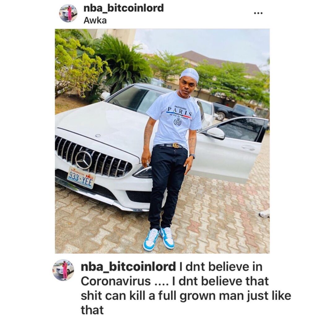 I don’t believe Coronavirus can kill - @nba_bitcoinlord