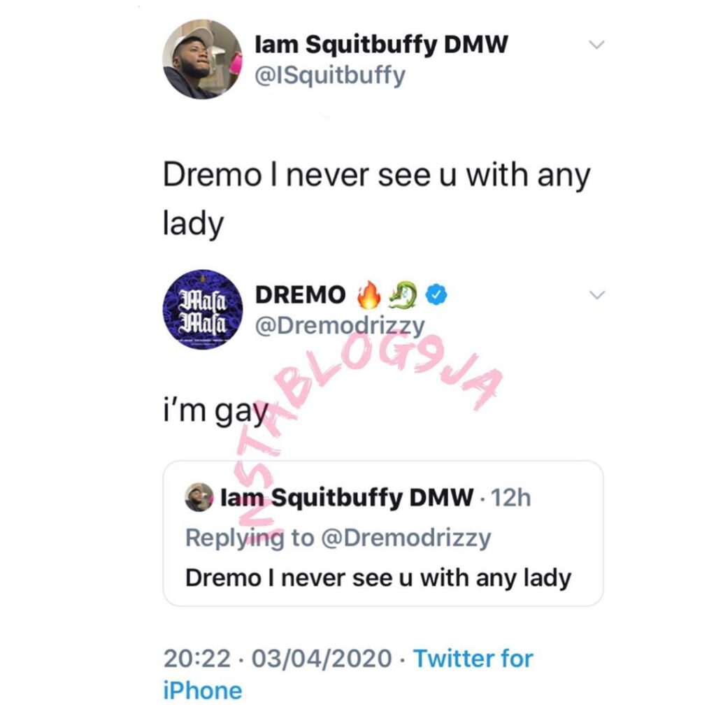 DMW signee, #Dremo, opens up about his sexuality
