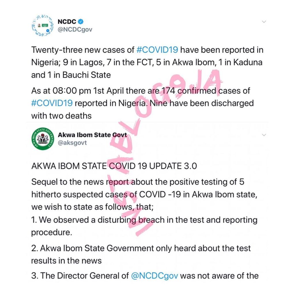 NCDC boss reacts as Akwa Ibom State govt. rejects COVID-19 test results and calls for fresh tests. [Swipe]. ?: ChannelsTV