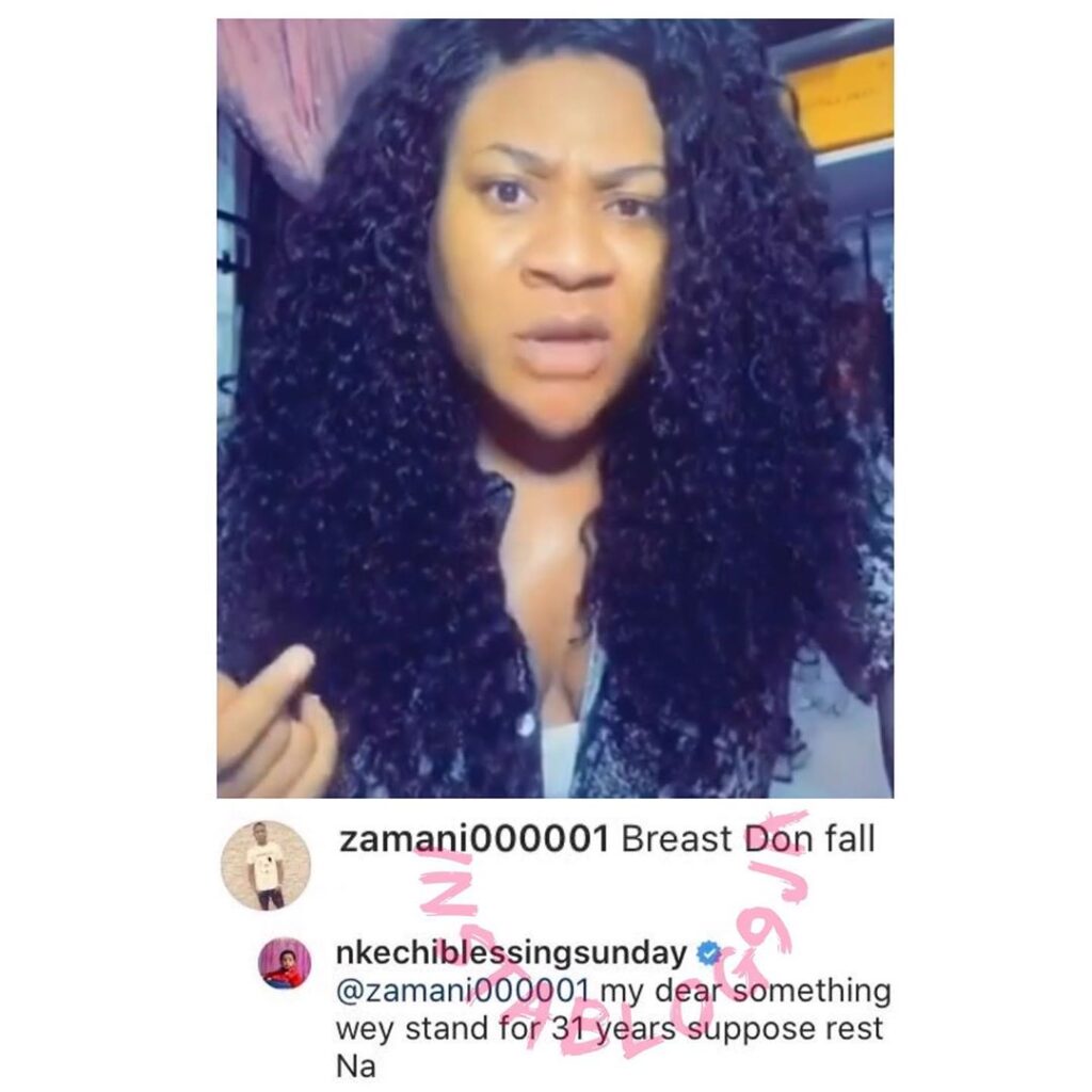 Actress Nkechi Blessing makes a firm case for her bosoms