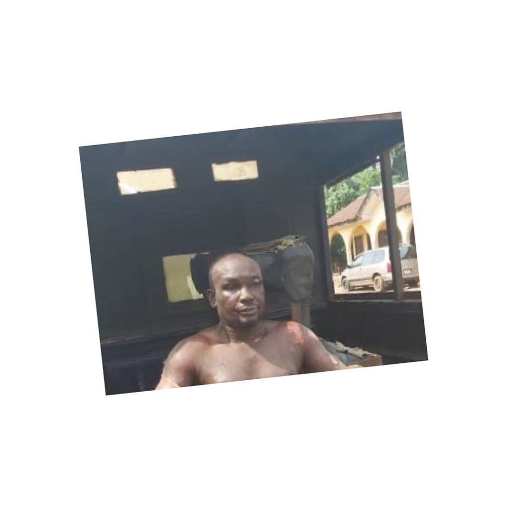 Graphic: Son sets himself ablaze after stabbing his mother in Imo
