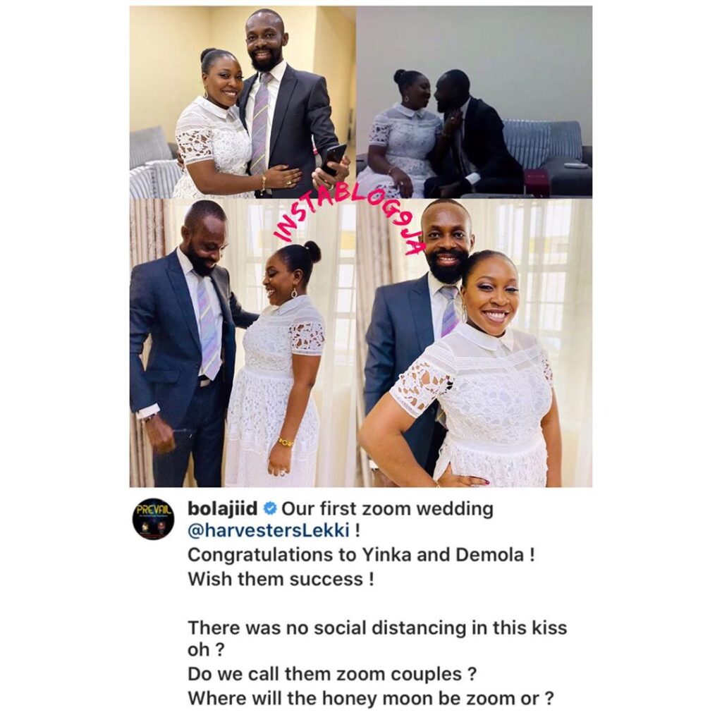 Lockdown: Nigerian couple weds over the internet in Lagos