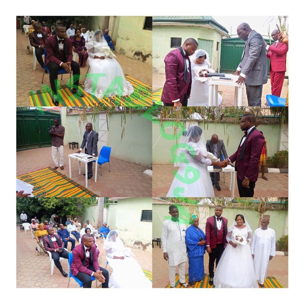 Lockdown: Couple gets married in their compound in Kaduna State