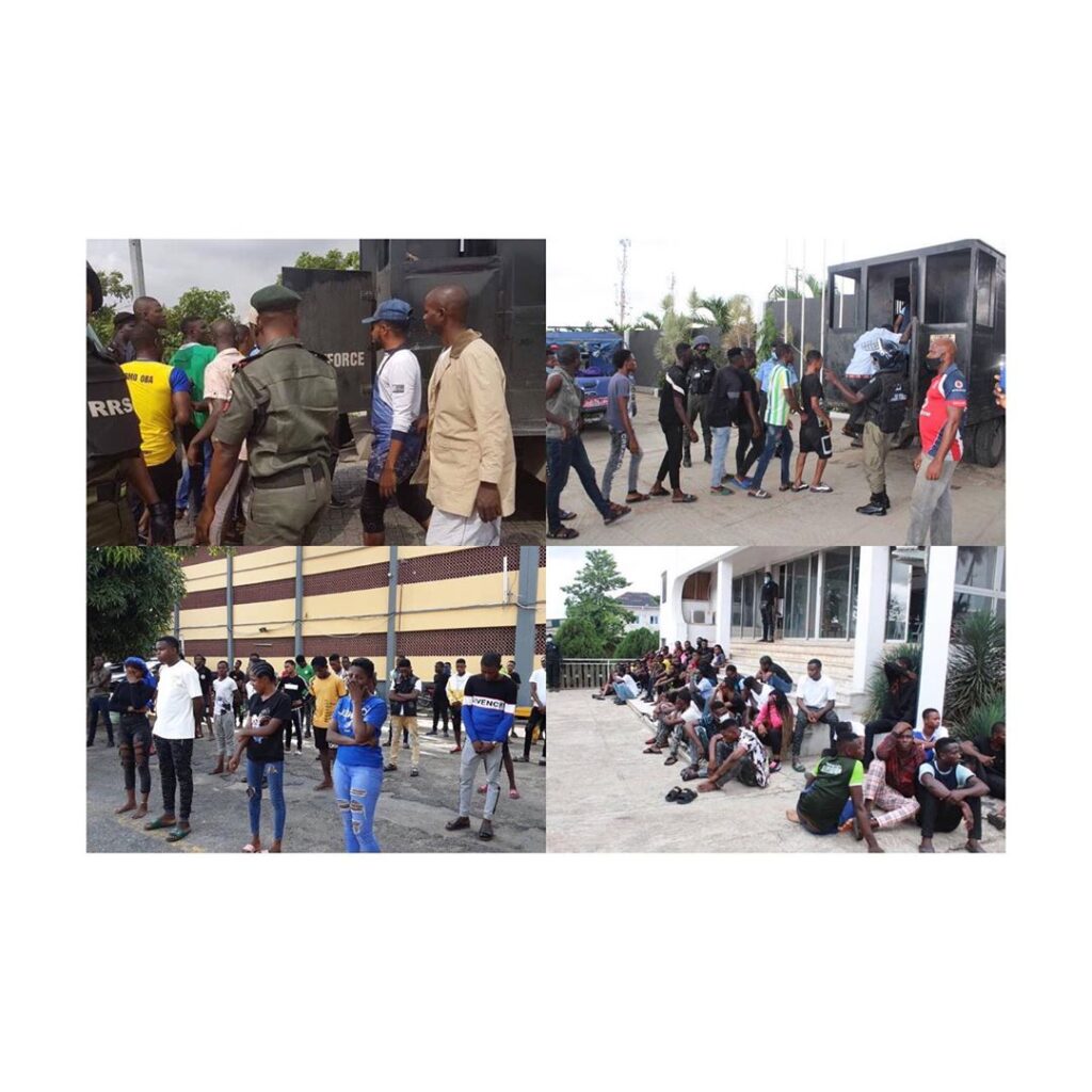 60 arrested in Lagos for holding lockdown party  .