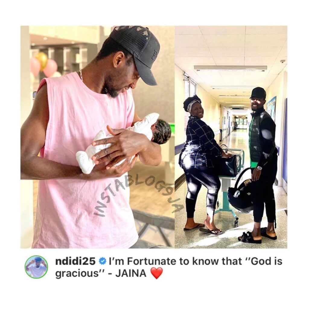 Nigerian footballer, Wilfred Ndidi, and wife, Dinma, welcome their first child