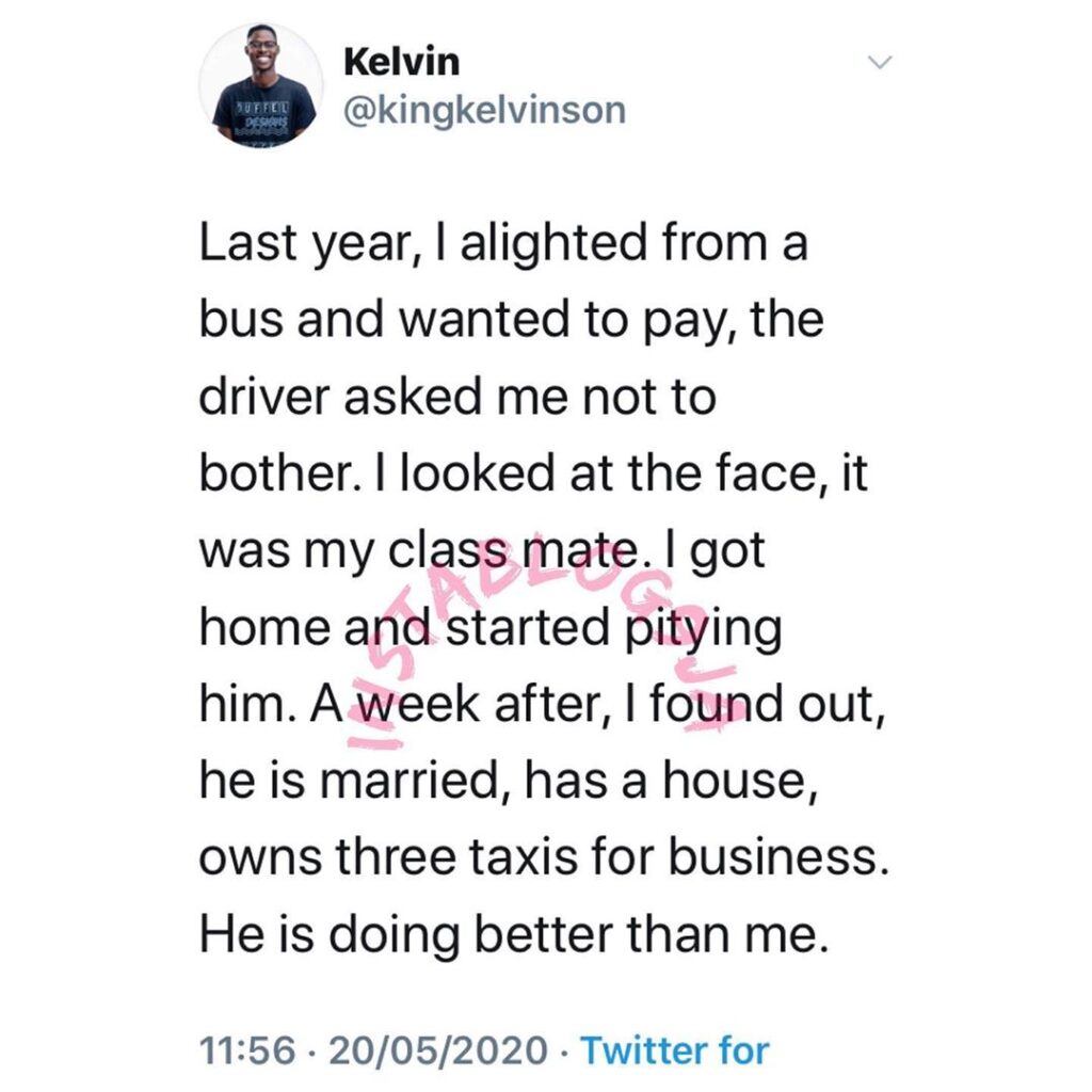 My commercial bus driver friend is doing better than me - Actor/ playwright Kelvin