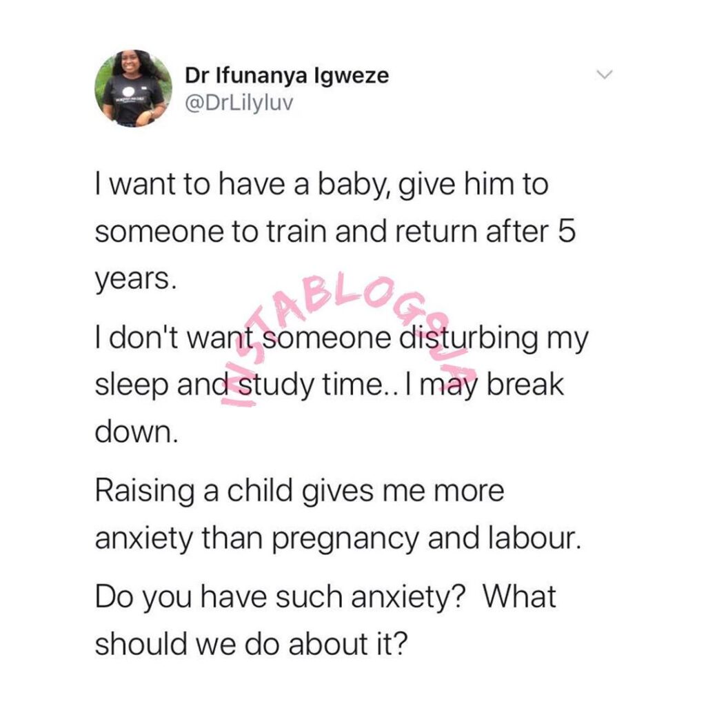 I want to have a baby, give him to someone to train and return after 5 years - Doctor Igweze