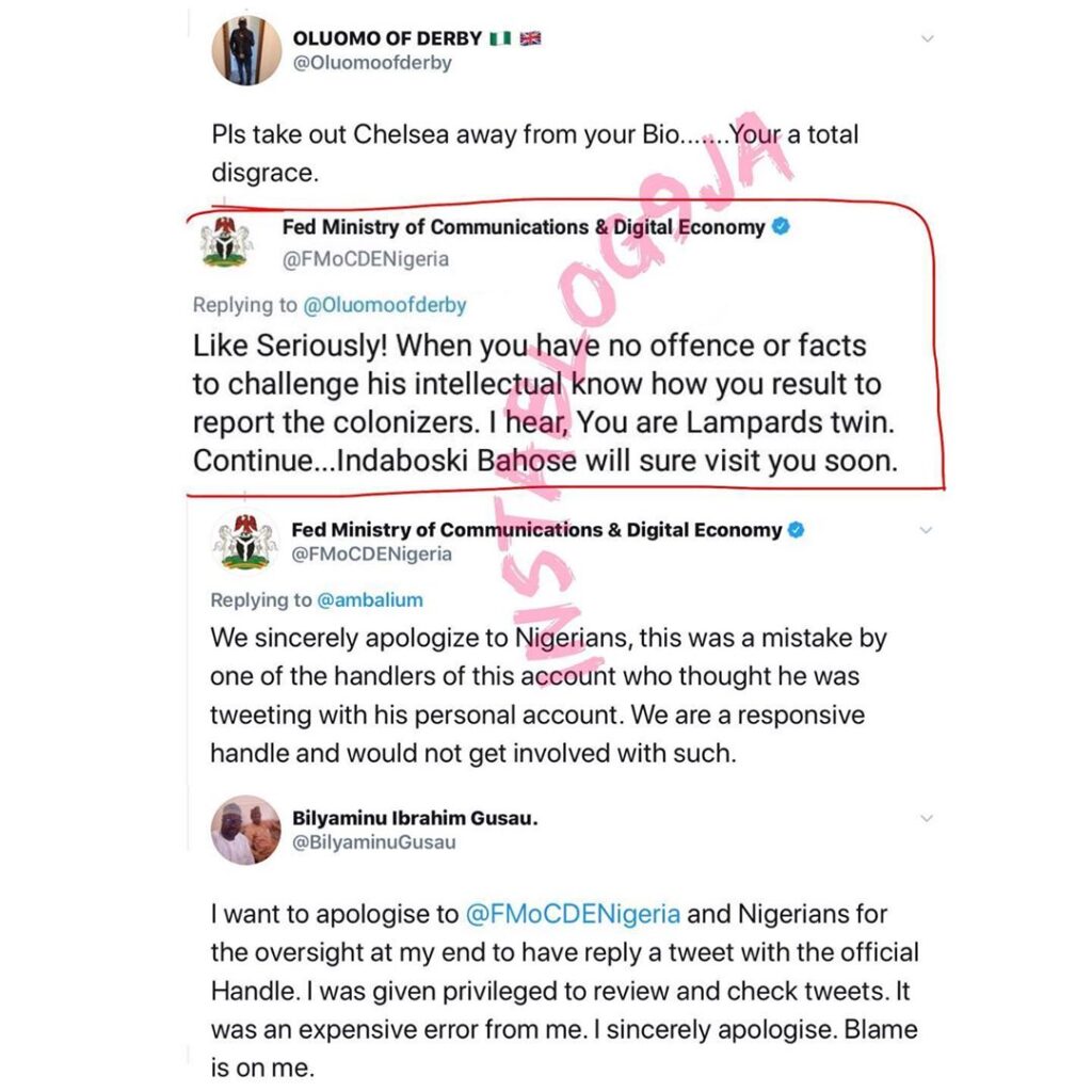 The embarrassing moment FMOCDE’s Twitter page handler got carried away