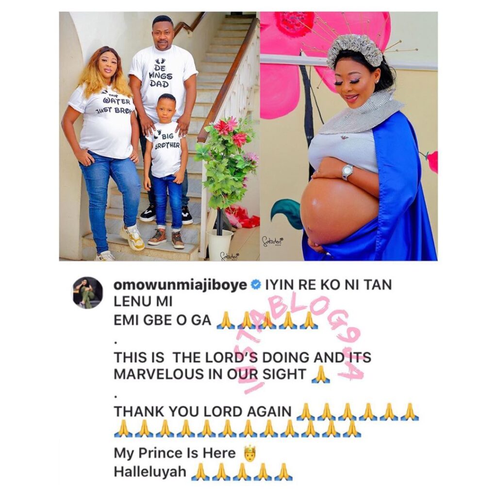 Actress Wunmi Ajiboye and actor Ogungbe welcome their 2nd child on their first child’s birthday