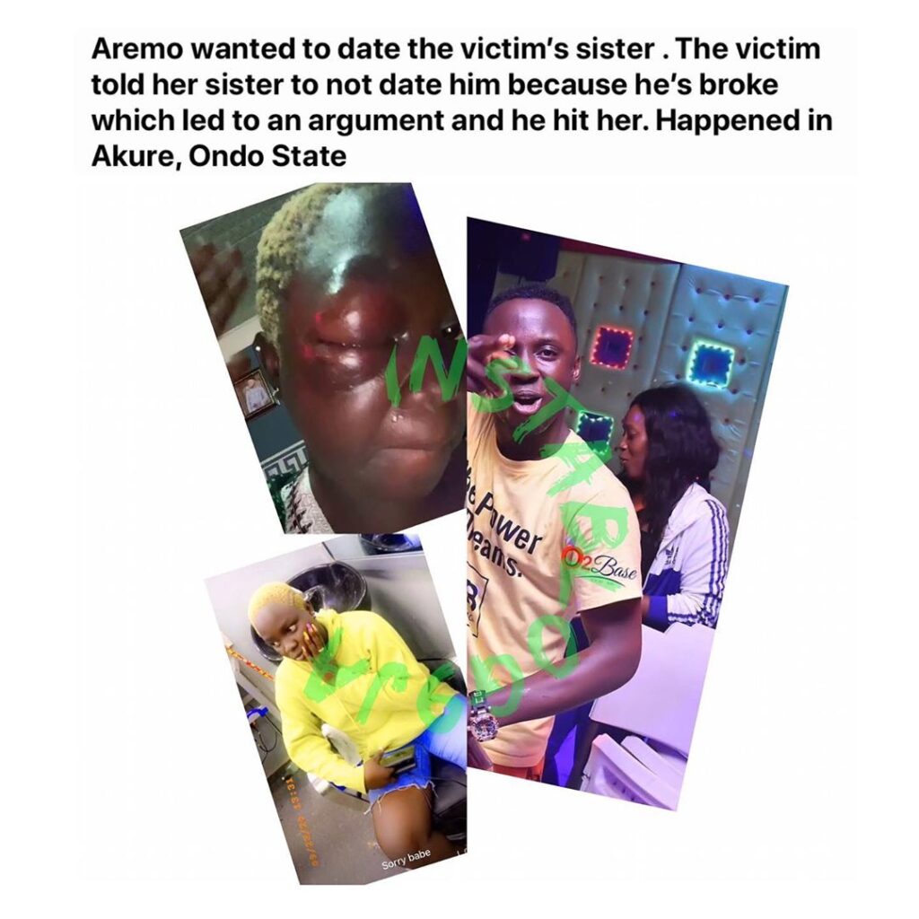 GRAPHIC: Man allegedly brutalizes lady for calling him broke and preventing her sister from accepting his request in Akure, Ondo [Swipe]