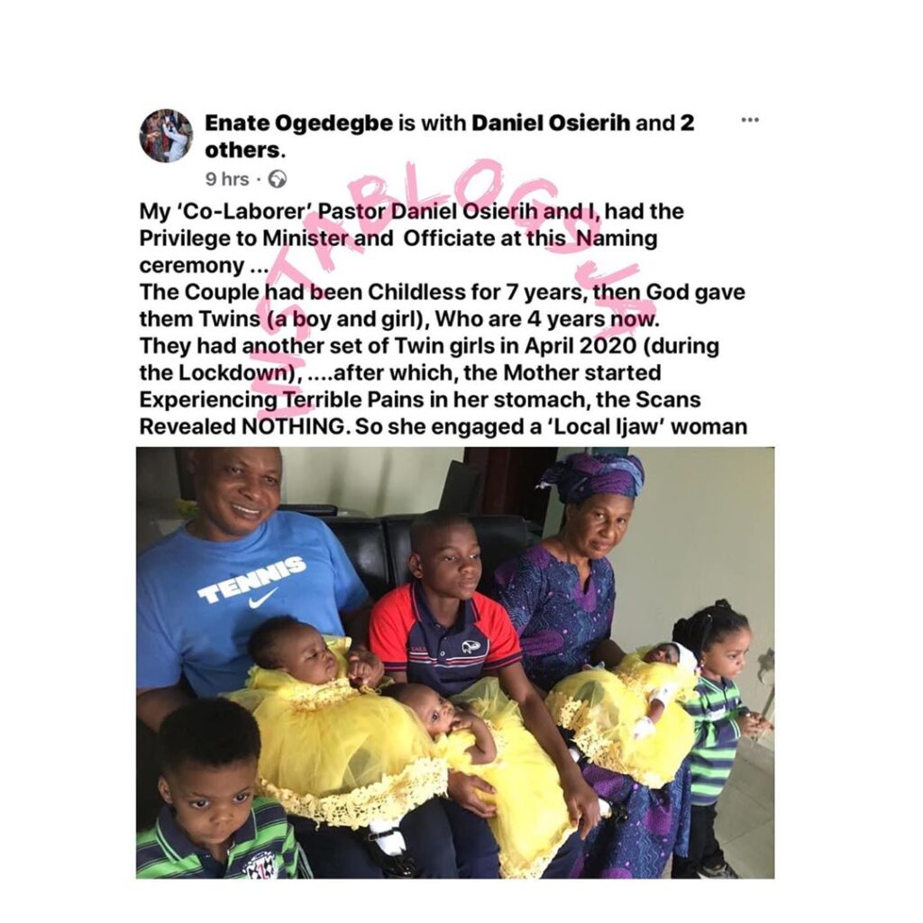 Nigerian woman delivers a baby girl five months after giving birth to a set of twins [Swipe]