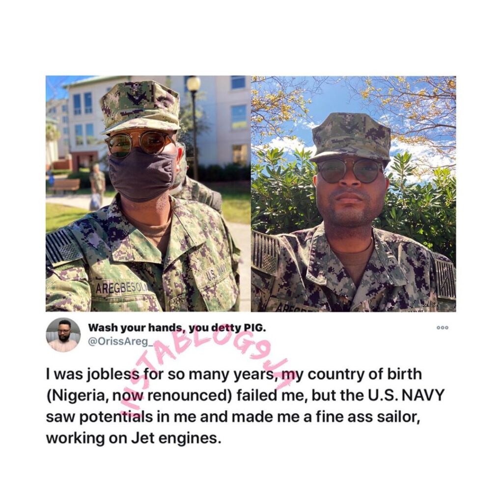 My country of birth failed me but the US Navy saw potentials in me — Former Nigerian man