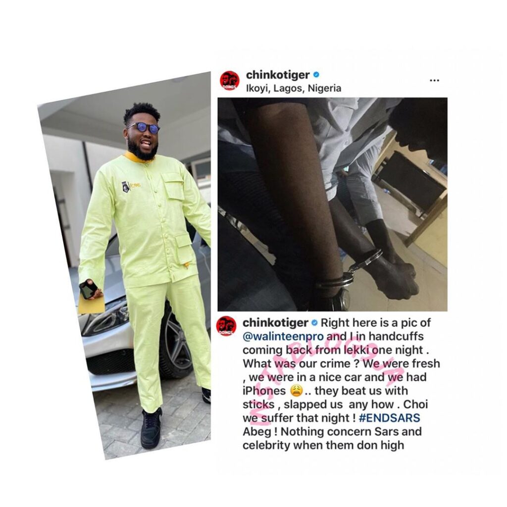 SARS operatives arrested my friend and I for looking fresh and driving a nice car — Rapper Chinko Tiger