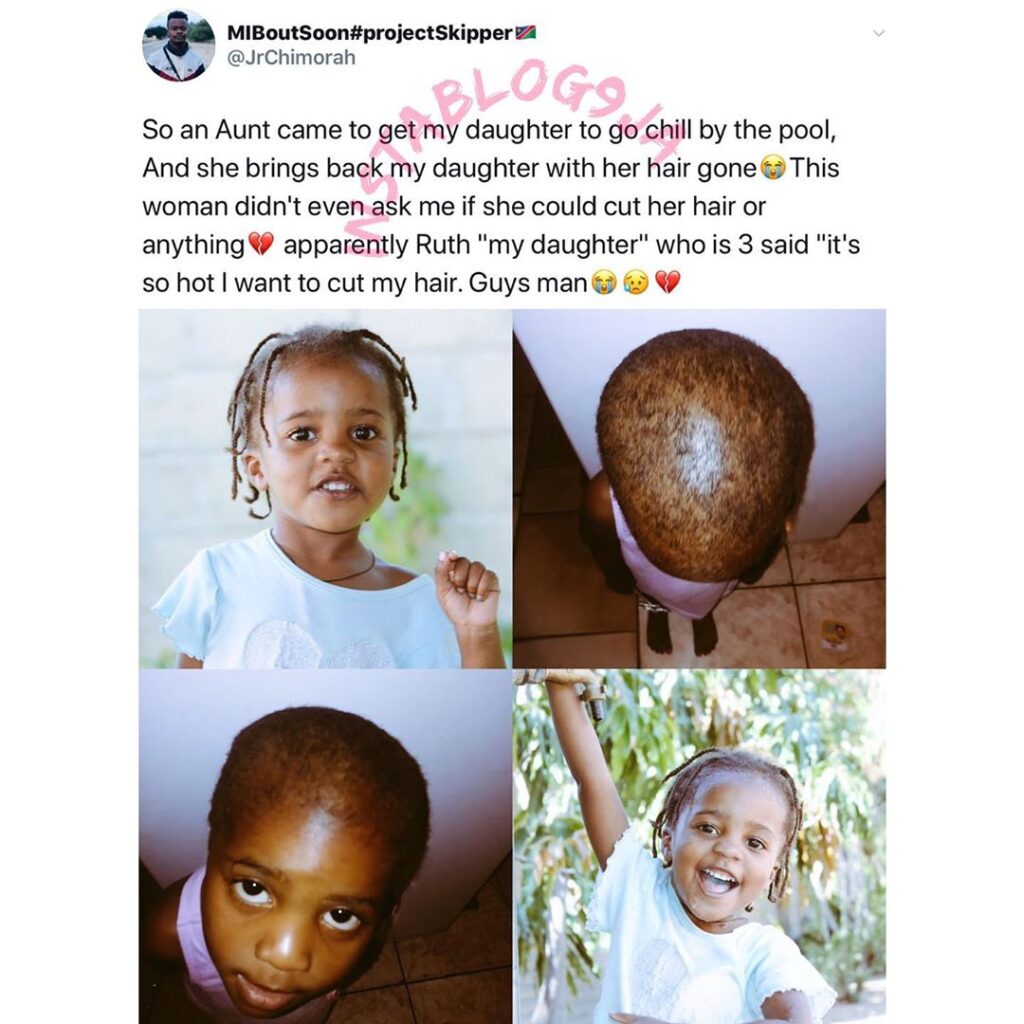 Namibian man reveals what his aunt did to his 3yr old daughter