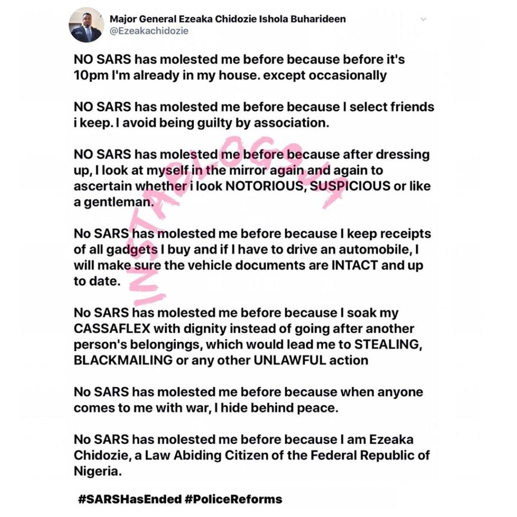 Nigerian researcher highlights why he was never harassed by SARS operatives