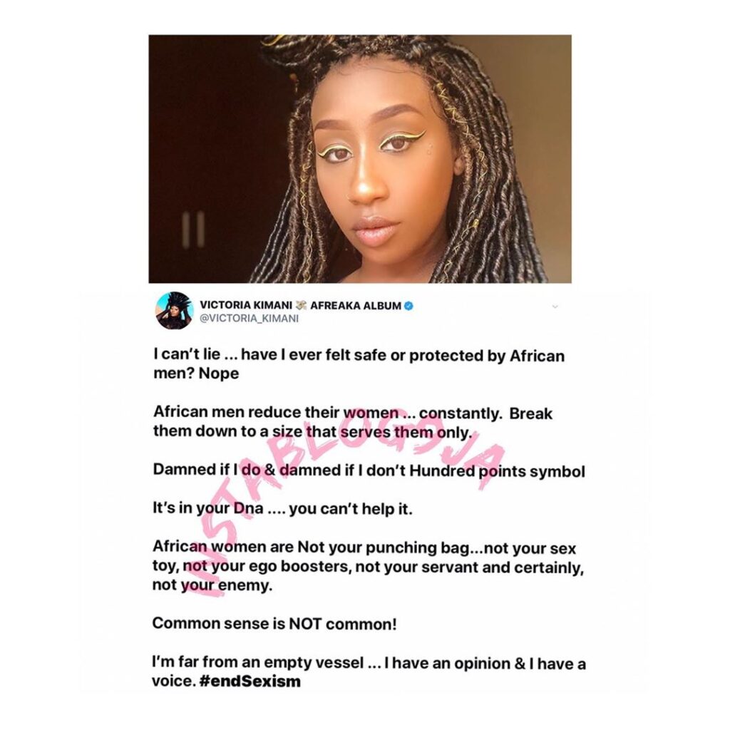 African men reduce their women constantly — Singer Victoria Kimani