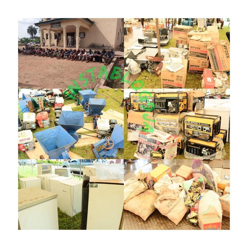 Osun parades 86 suspected looters, flaunts items returned