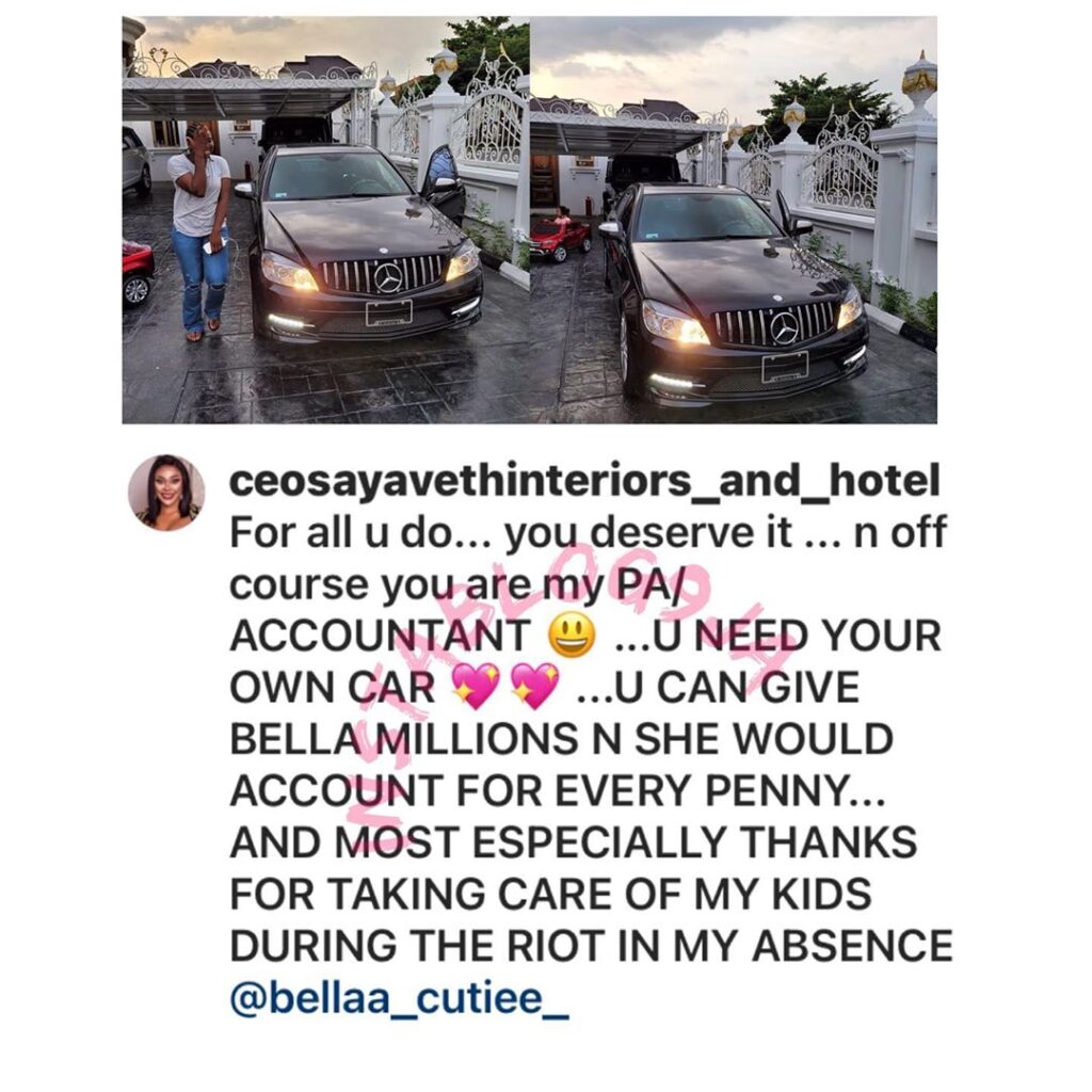 Businesswoman, Ehi Ogbebor, rewards her PA with a Benz, for being accountable