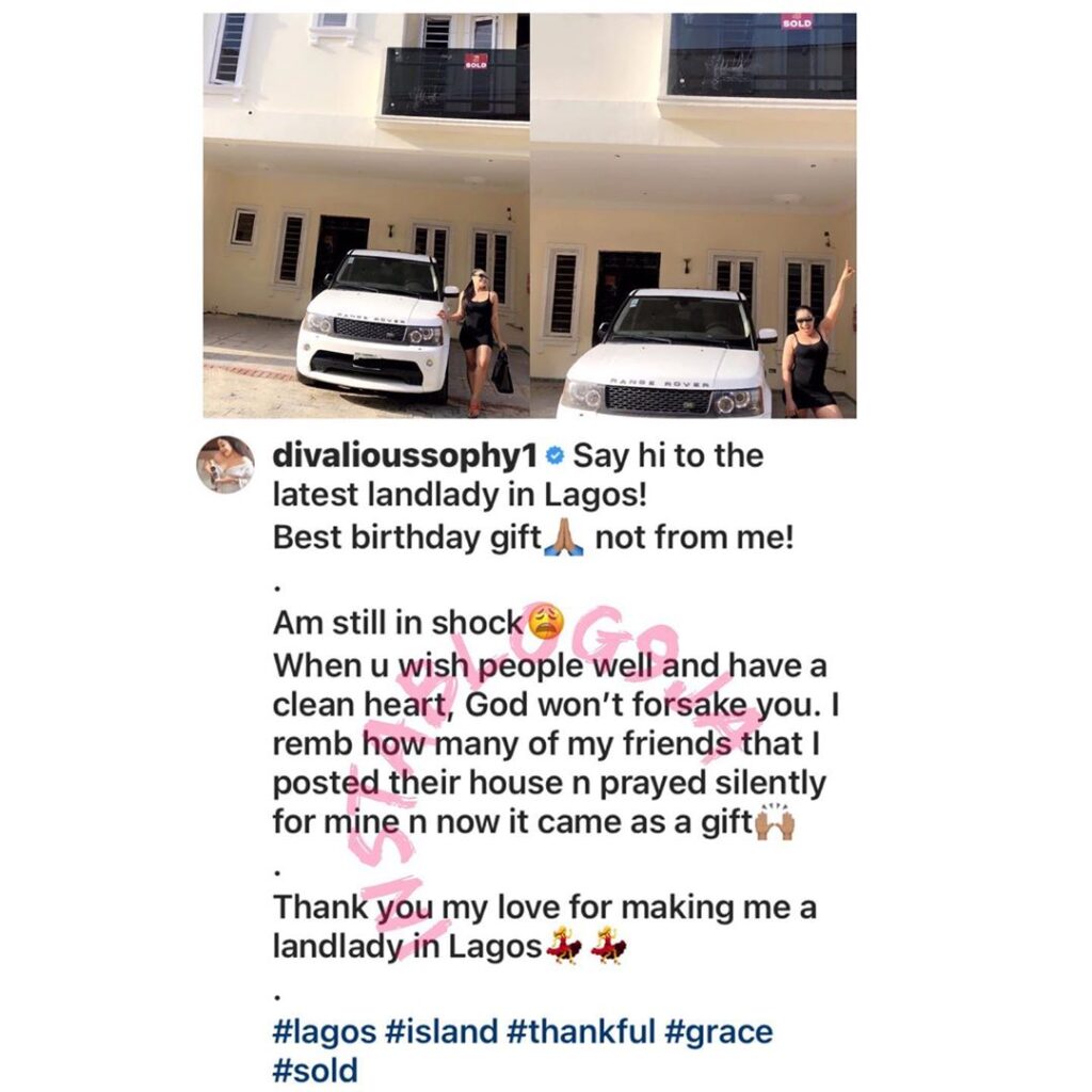 Actress Sophia Williams receives a house as birthday gift based on who she be