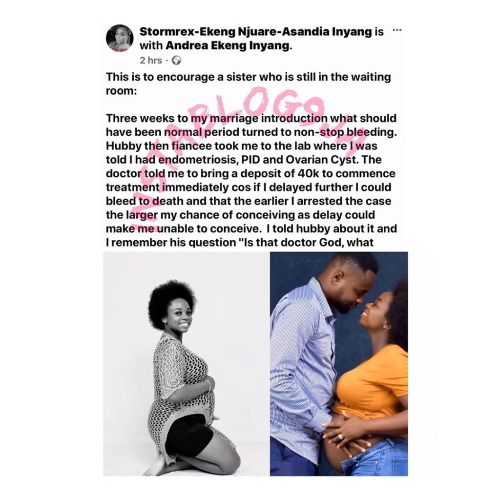 “I was mocked and ridiculed by church members to the point that I stopped going to church,” Lady who conceived after battling with endometriosis, Ovarian Cyst, shares her experience [Swipe]