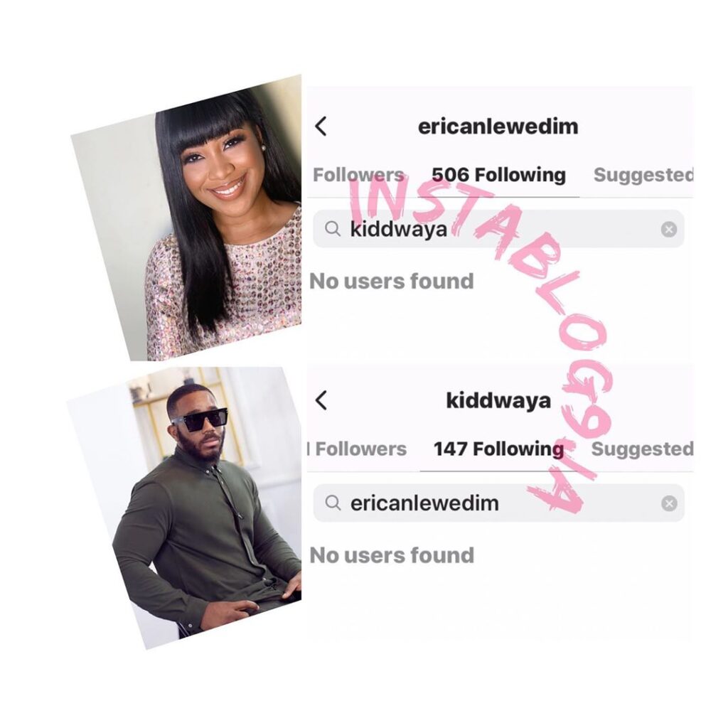Nigerians apprehensive as Erica and Kiddwaya unfollow each other on IG