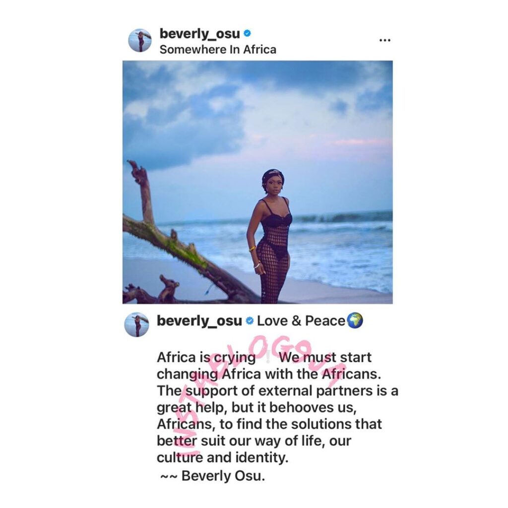 How we can solve Africa problems — Actress Beverly Osu