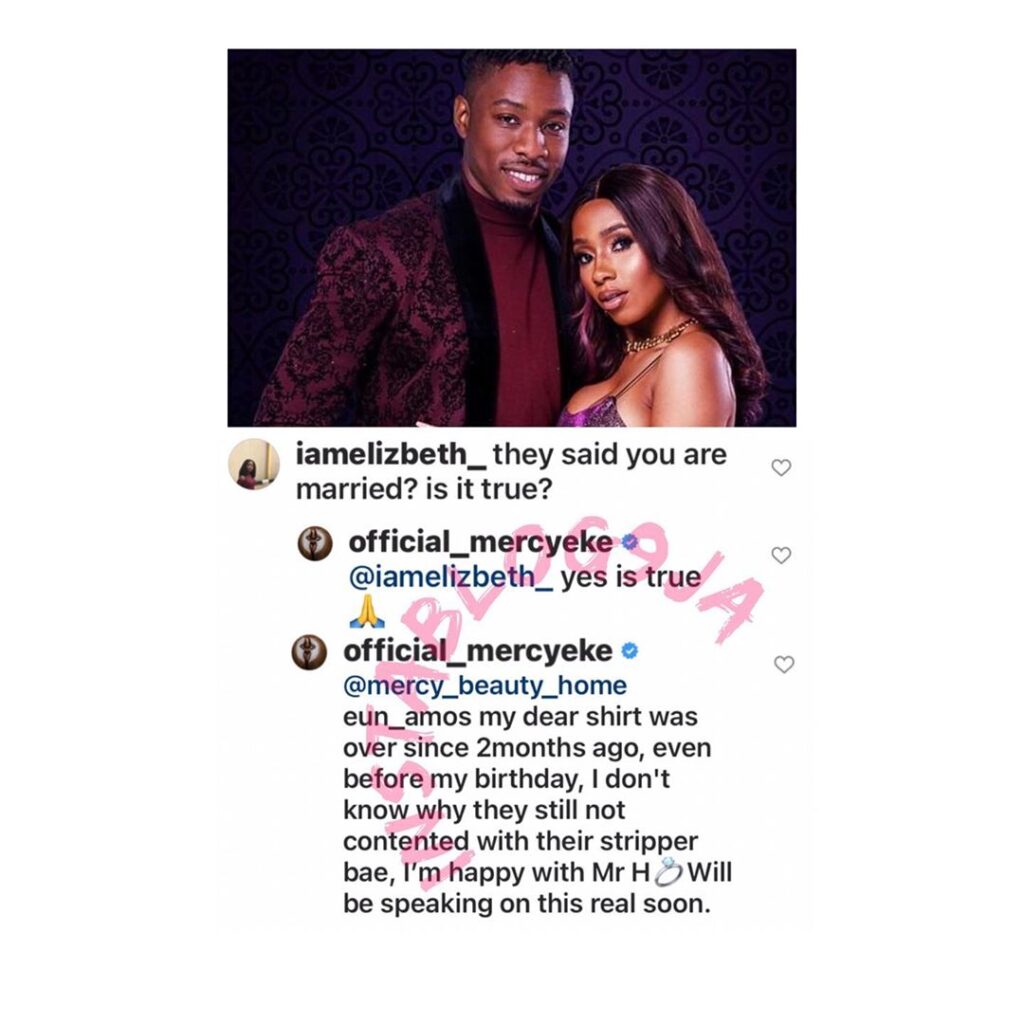 Reality star Mercy Eke confirms she is married, says she dumped Ike months ago [Swipe]