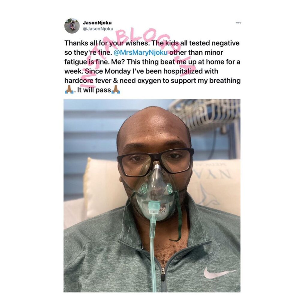COVID-19: I've been hospitalized with hardcore fever and need oxygen to support my breathing — Actress Njoku’s husband