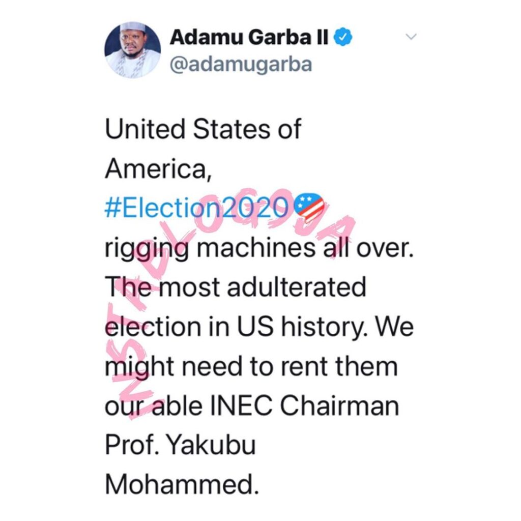 US election was full of rigging. We need to lend them our able INEC chairman — Former presidential aspirant Adamu Garba