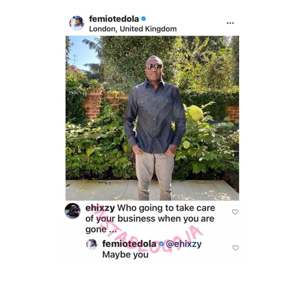 Billionaire Otedola replies man who is worried about who will take over his business when he is gone