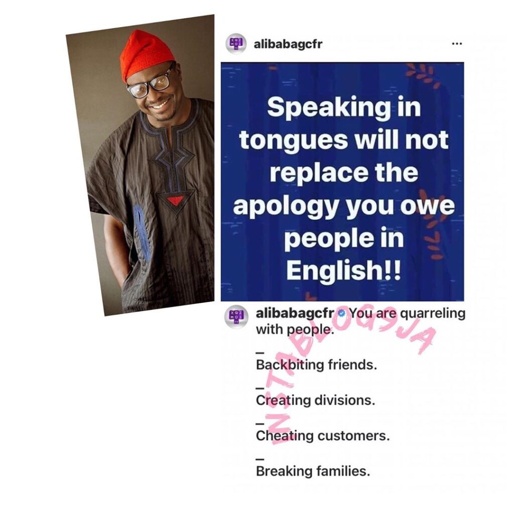 Speaking in tongues will not replace the apology you owe people — Comedian Alibaba [Swipe]