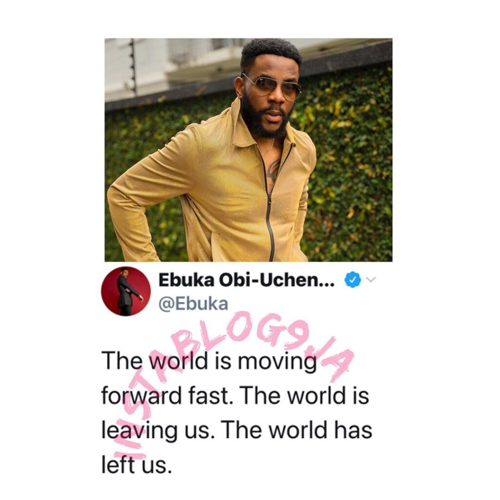 The world has left us — Media personality Ebuka laments