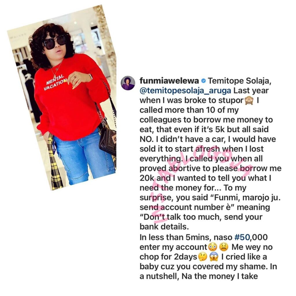 “My success story isn’t complete without your support,” Actress Funmi Awelewa lionizes her colleague, Temitope Solaja, for her support [Swipe]