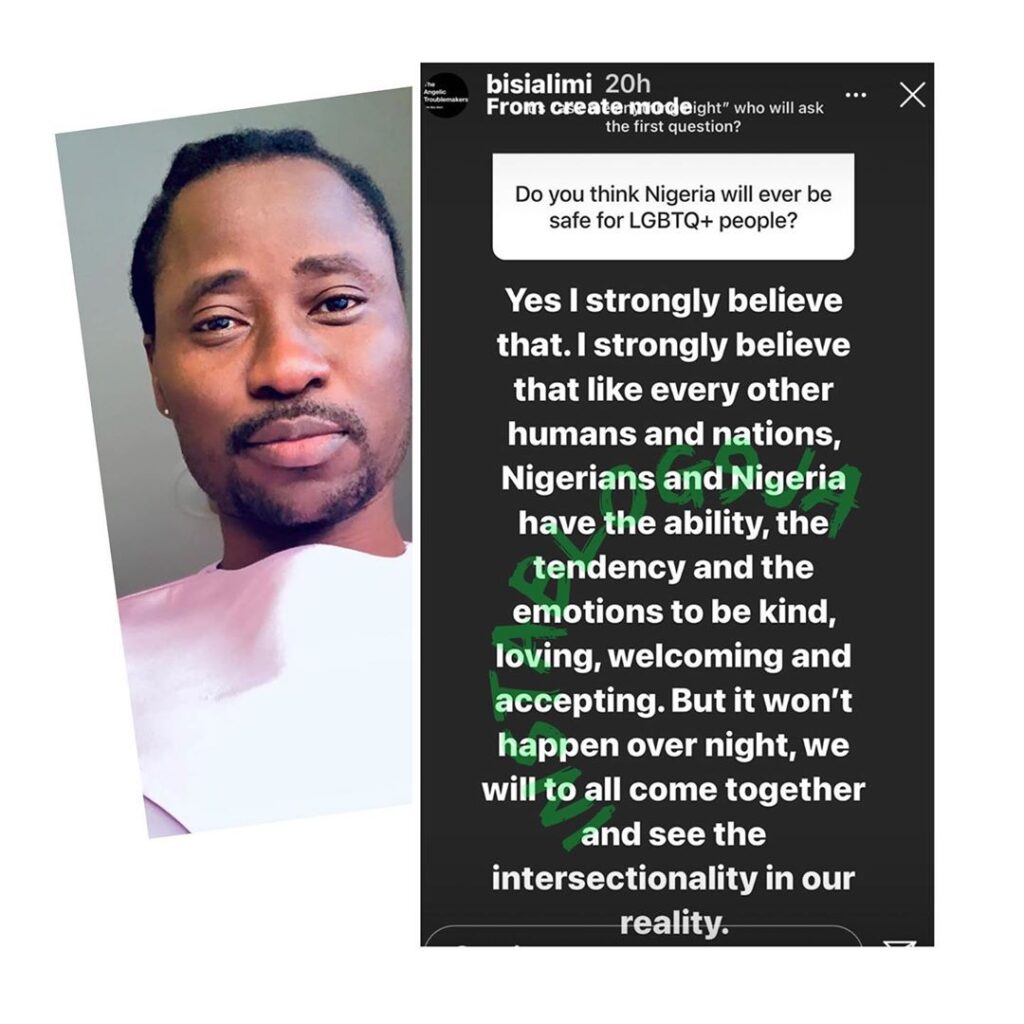 I strongly believe with time, Nigeria will be a safe place for LGBTQ people — Bisi Alimi