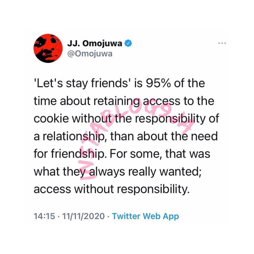 What ‘let’s stay friends’ is really about — Media Personality, Omojuwa