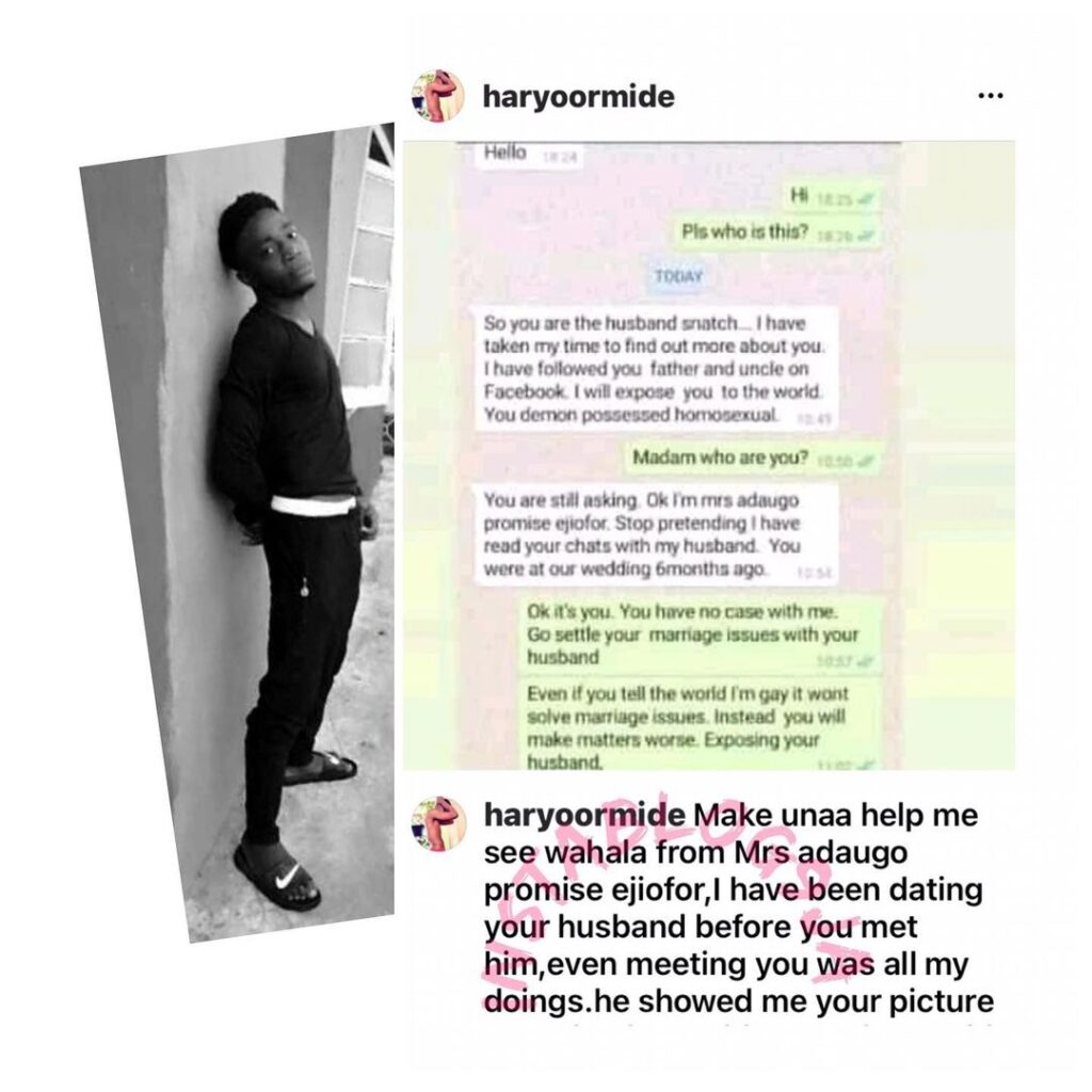 Chef Ayo replies a woman who lambasted him for dating her gay husband. [Swipe]