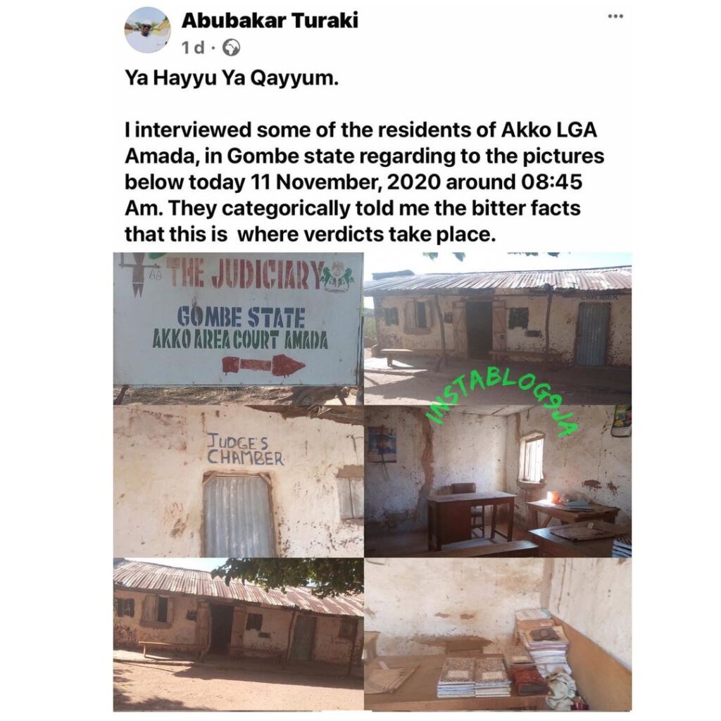 The state of a court in Gombe State, leaves many bewildered