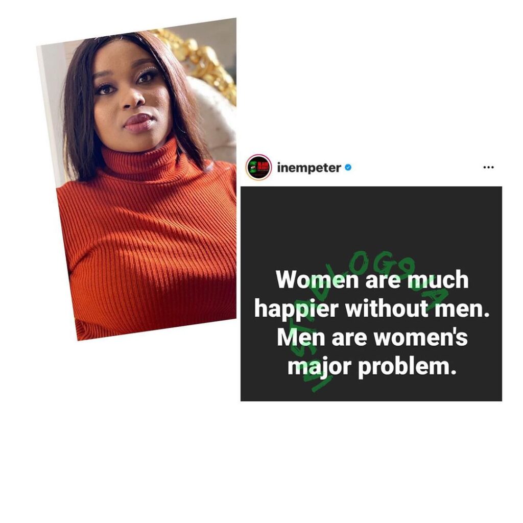Women are happier without men — Actress Inem Peter