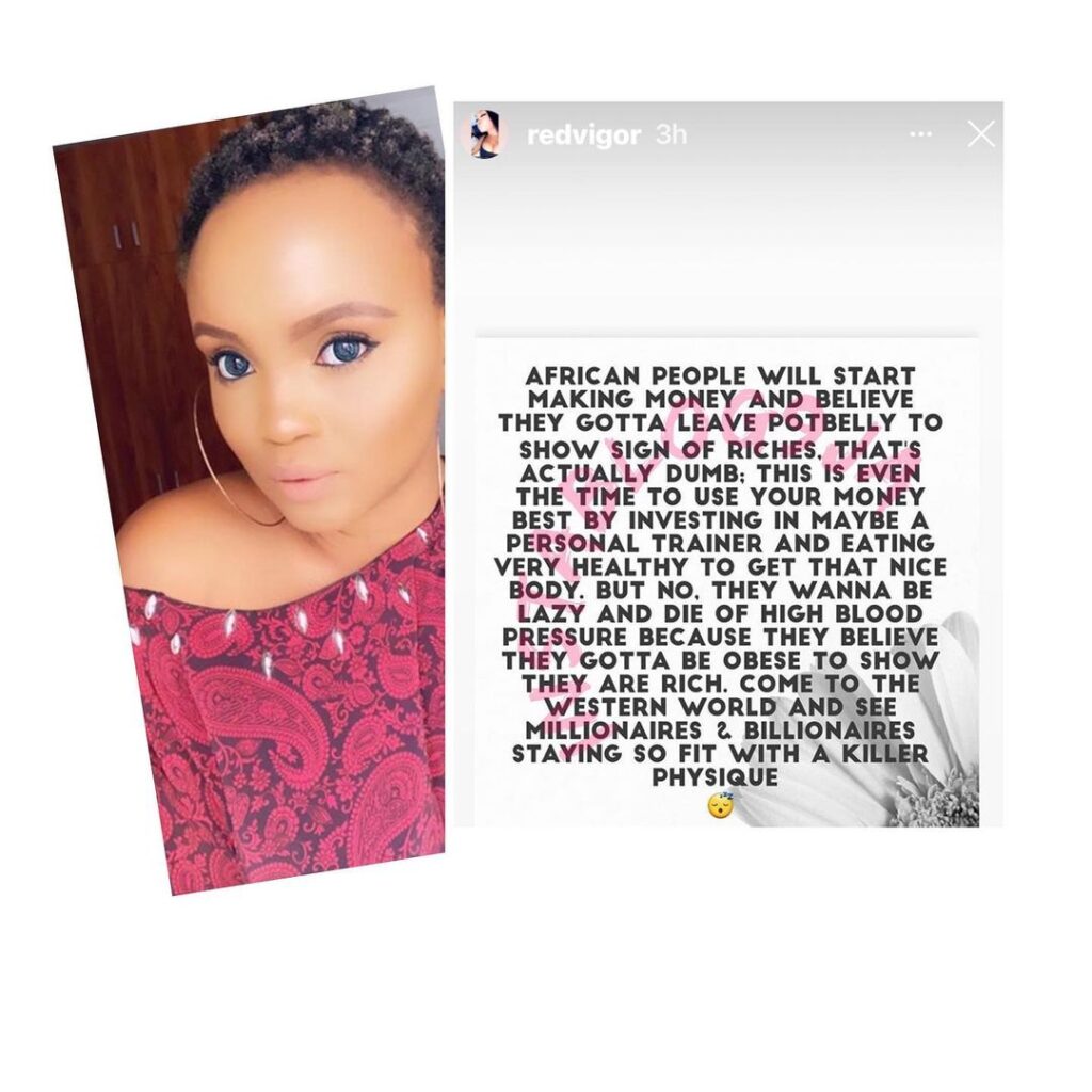 It’s dumb to develop potbelly just because you’ve made small money — Actor Blossom Chukwujekwu’s ex wife, Maureen Esisi