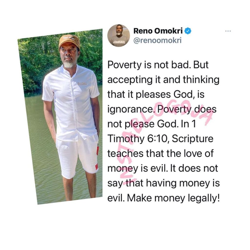 Poverty is not bad. — Reno Omokri