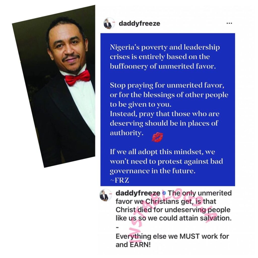 Stop praying for unmerited favor — OAP Daddy Freeze