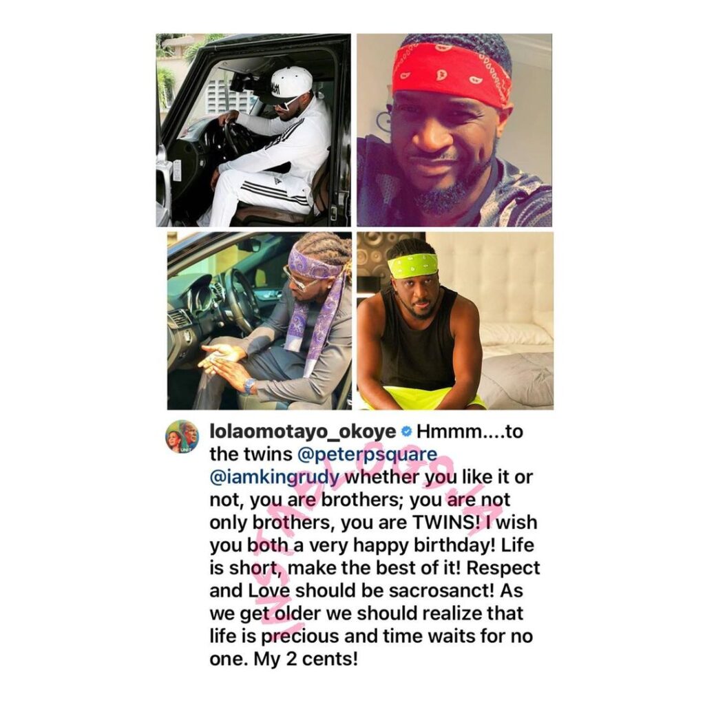 “Whether you like it or not, you are brothers,” Singer Peter Psquare’s wife, Lola, tells him and his brother Paul
